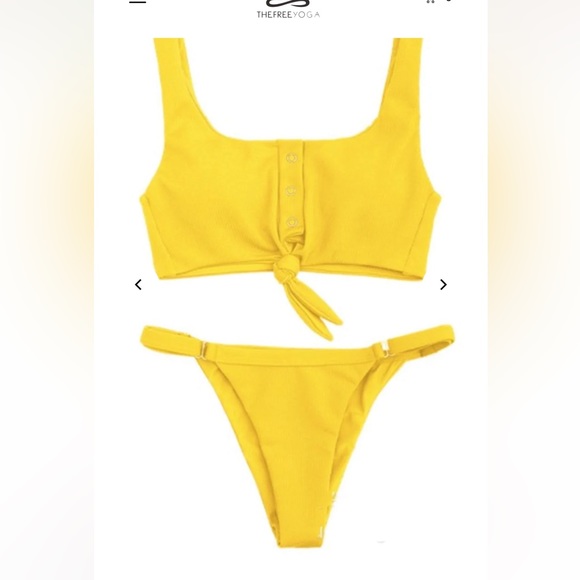 the free yoga Other - The free yoga yellow bikini small BRAND NEW